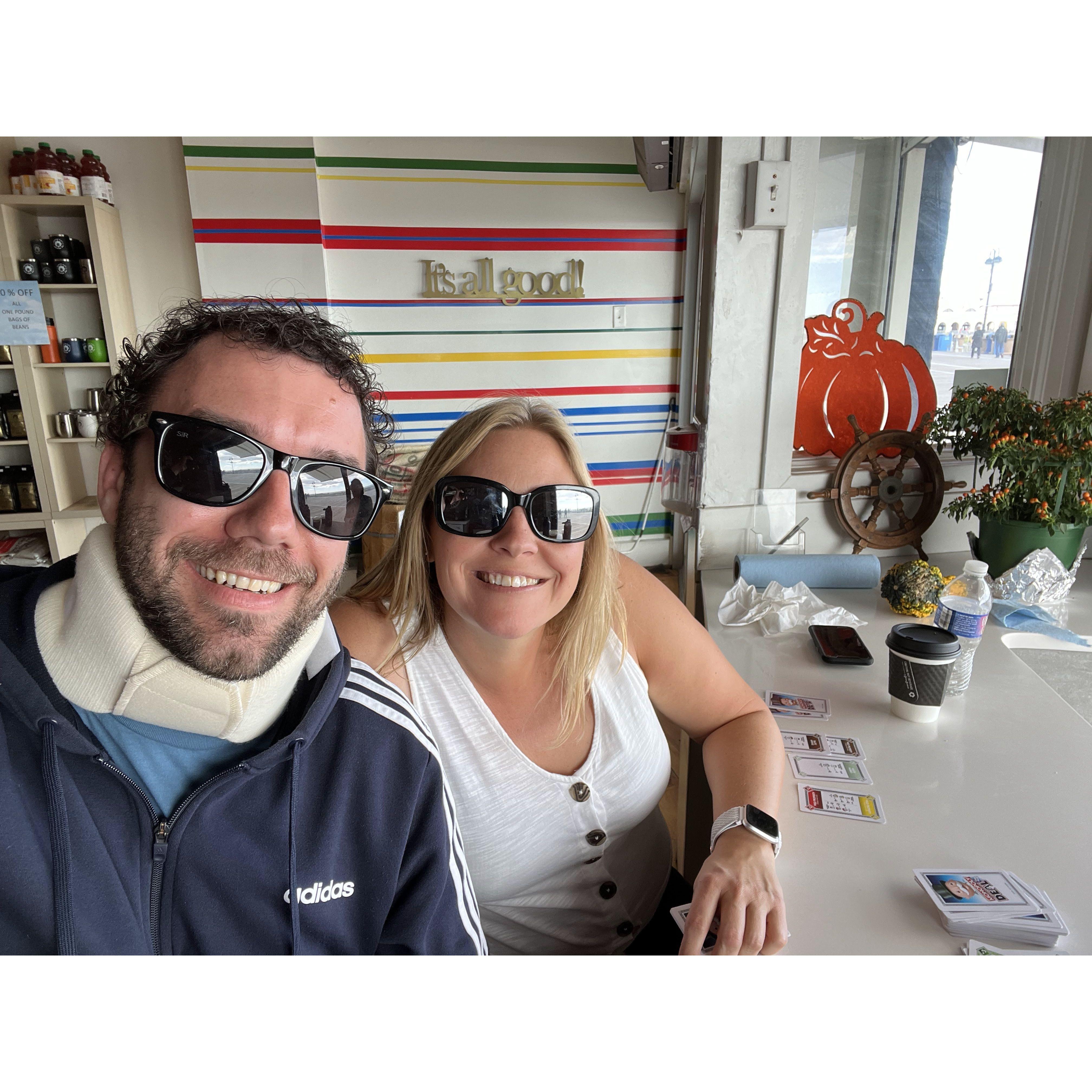 Even when things seem to fall apart with neck and knee injuries, Tim and Michele don't let it get to them. "It's all good."