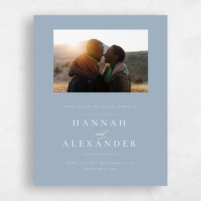 Powder Blue Wedding Save the Date - Sloan Photo