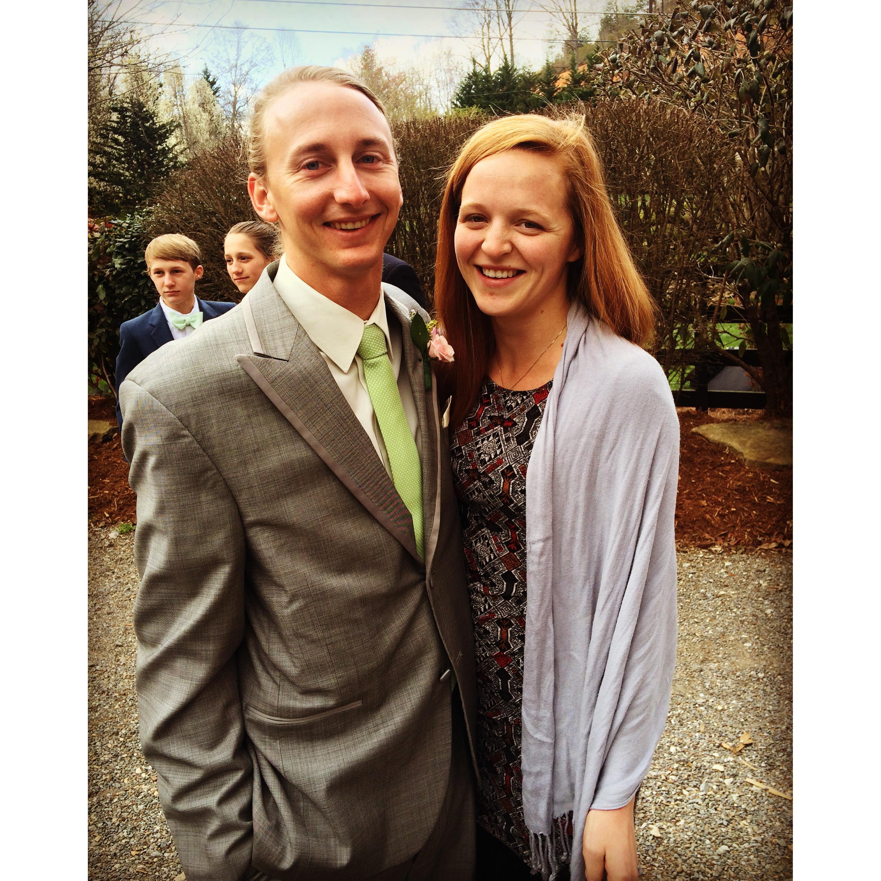 The first time Max got to see snow, North Carolina 2016