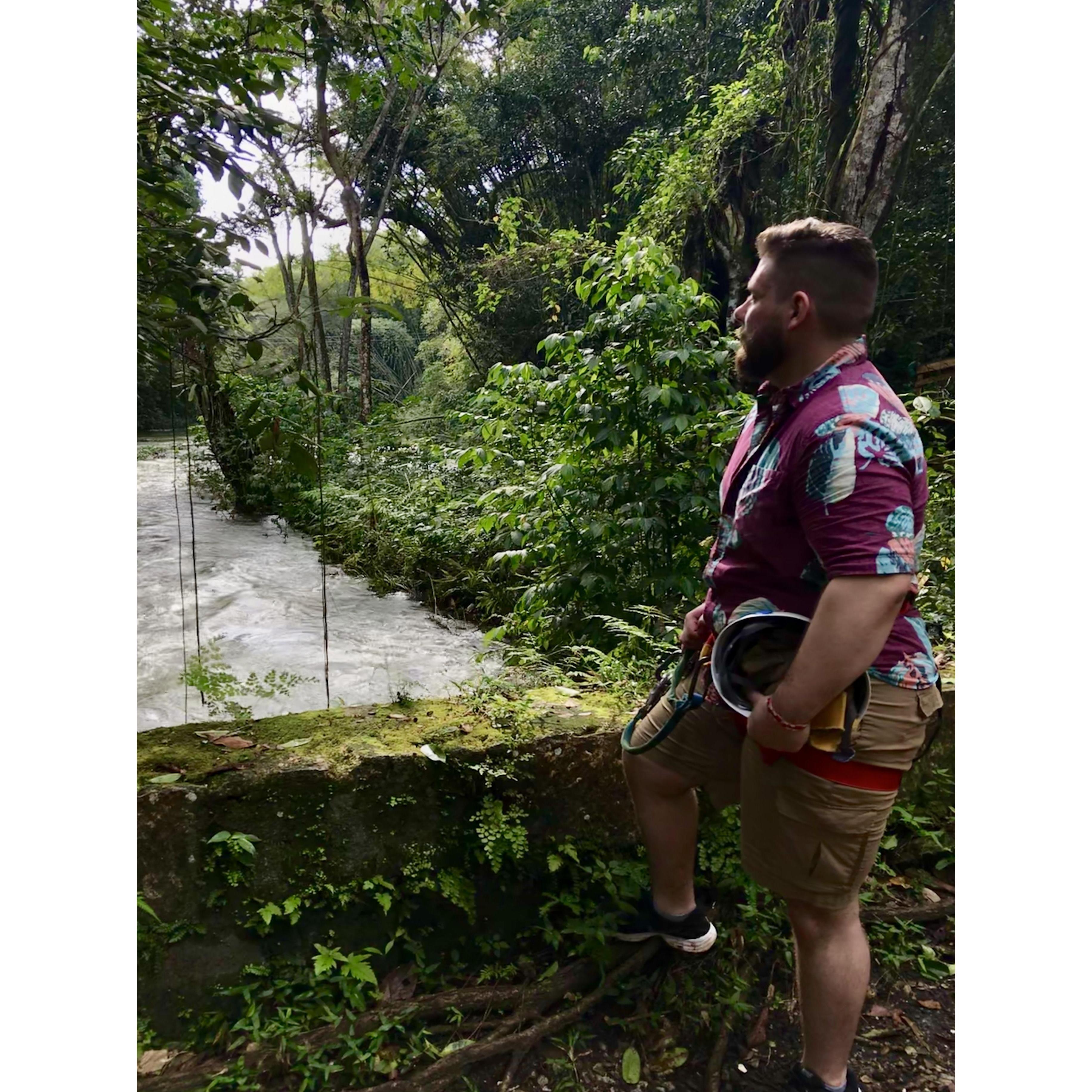 I said "Gaylen don't move. It looks like your in Jumaji." Jamaica was fun. We had a blast ziplining