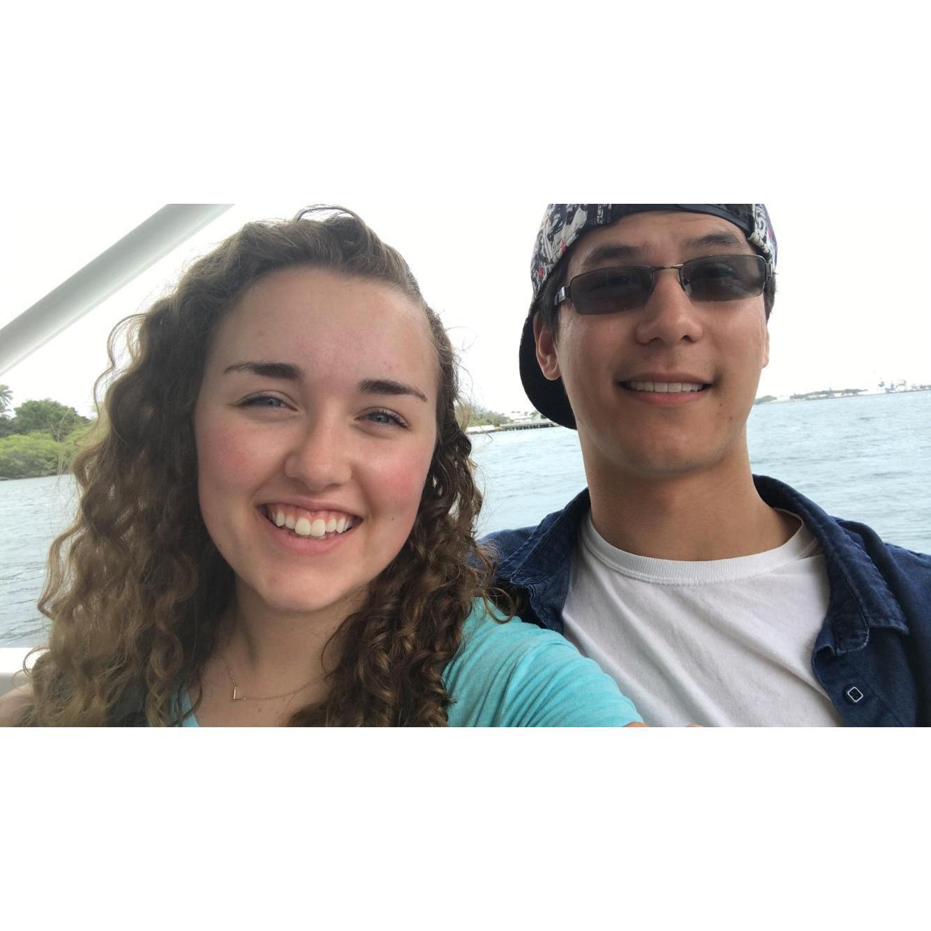 For his birthday we went to Pearl Harbor