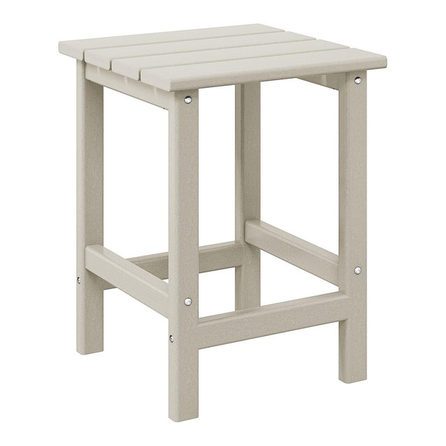 WestinTrends Outdoor HDPE Adirondack Side Table, Sand