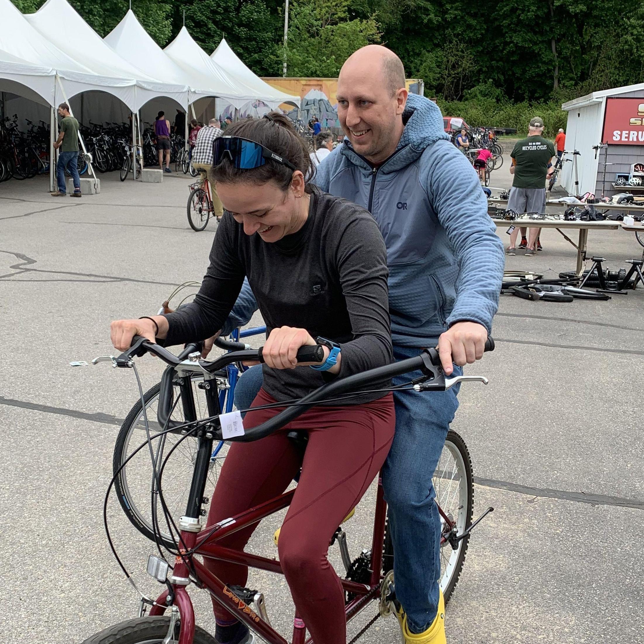 The "love" tandem bike