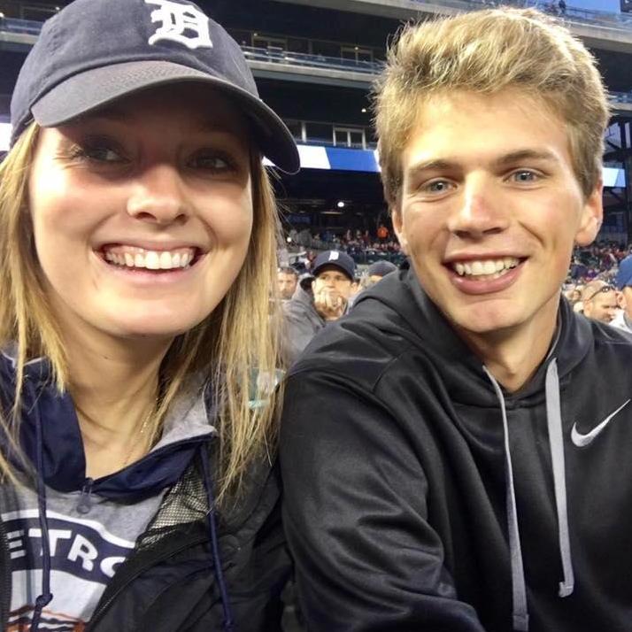 this was taken at a detroit tigers game that we attended with katrina's uncle and cousin, 2017