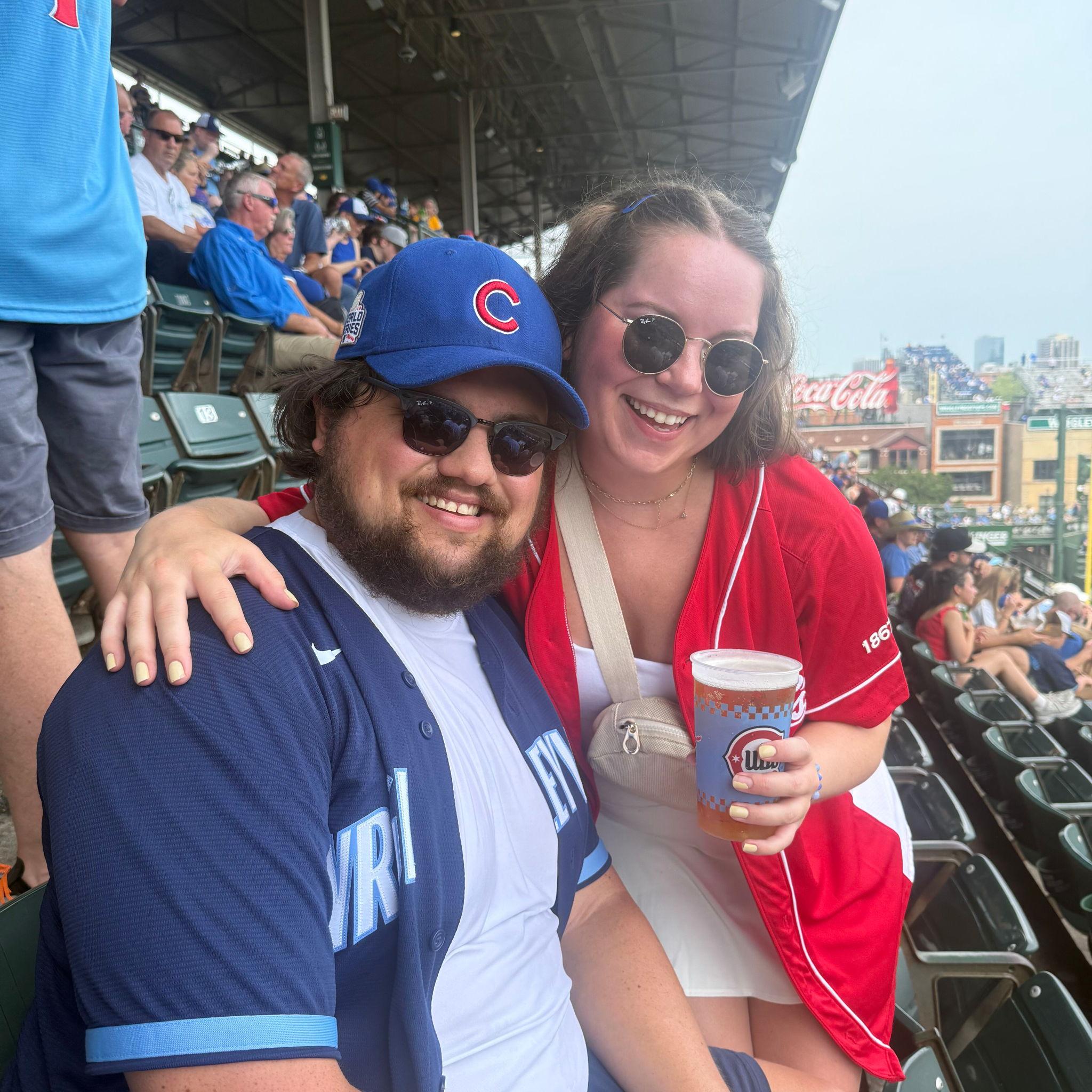 Beer and Cubbies baseball