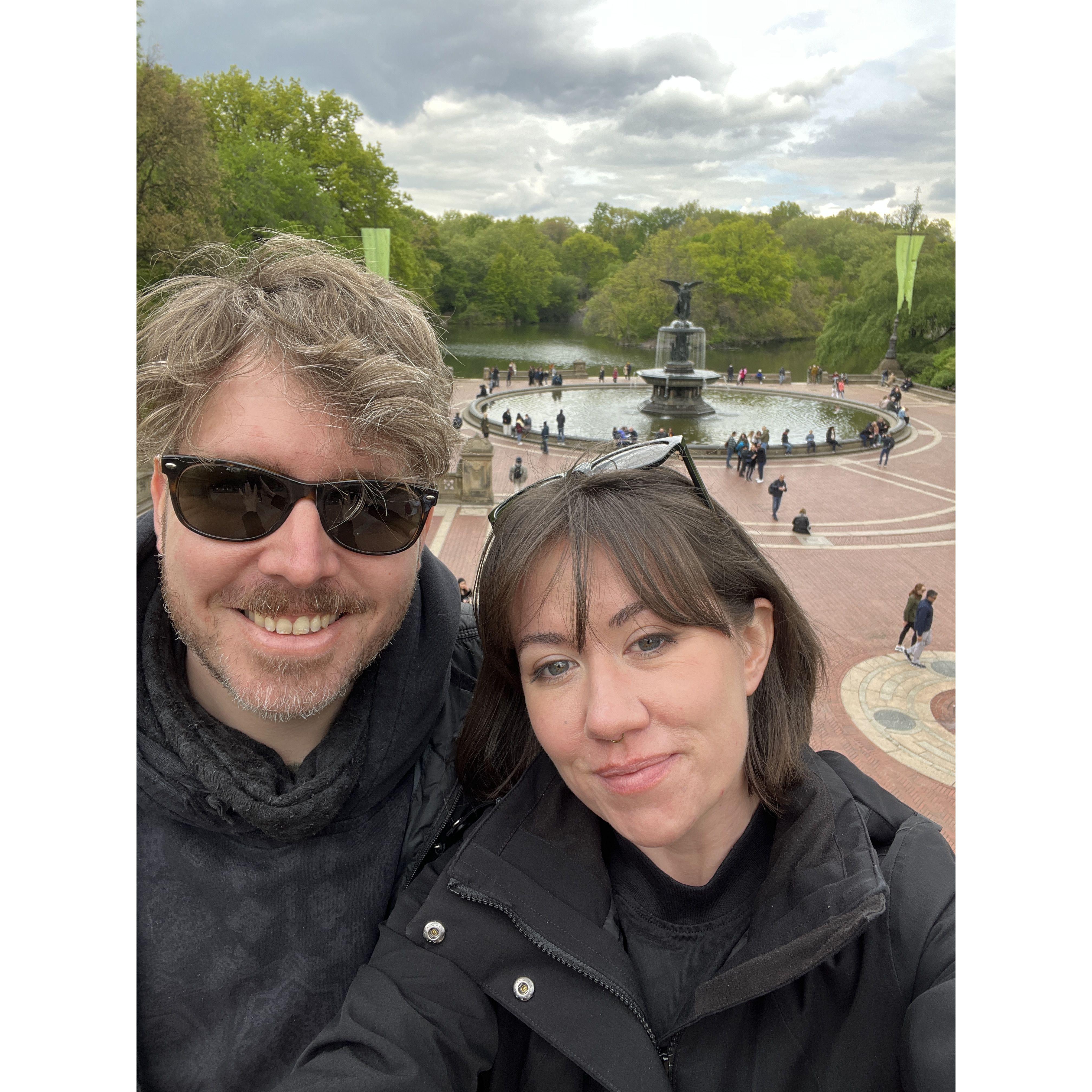 Central Park, right before Demetrio and Emily's wedding upstate