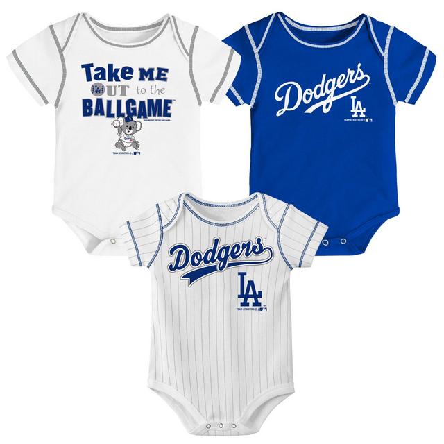 Los Angeles Dodgers Boys' 3pk Bodysuit Set - 6-9M
