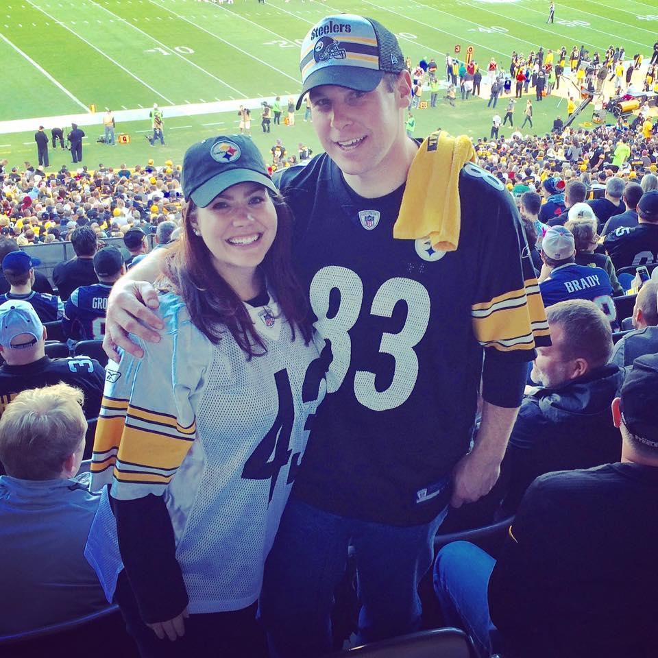 Our first Pittsburgh sporting event together (many more since then)