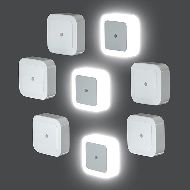 Night Light Plug in Night Light Nightlight with Dusk to Dawn Light Sensor, Night Lights Plug into Wall for Kids Toddler Bathroom Toilet Bedroom Hallway Led Night Light Auto On/Off