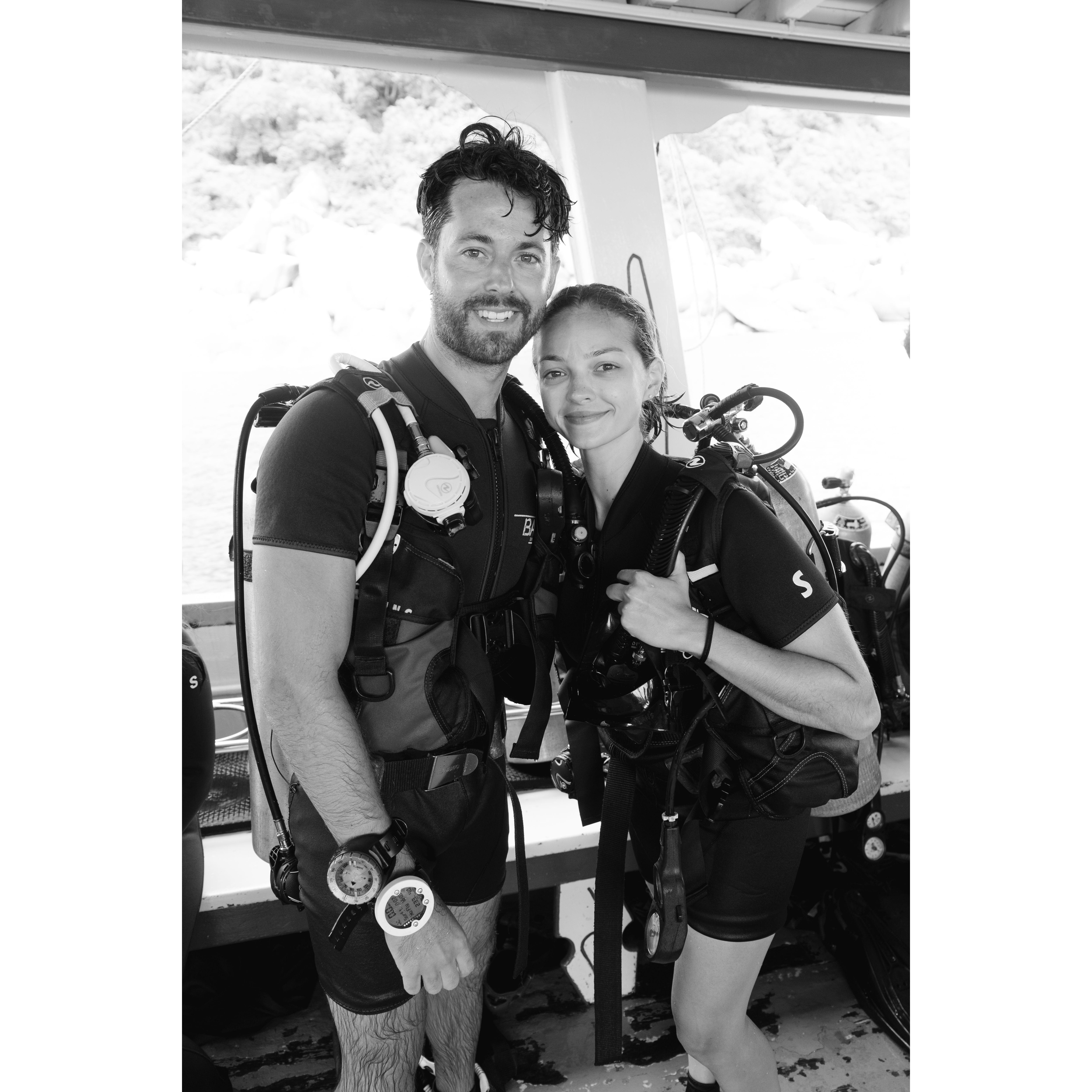 We got Scuba certified in Thailand together!