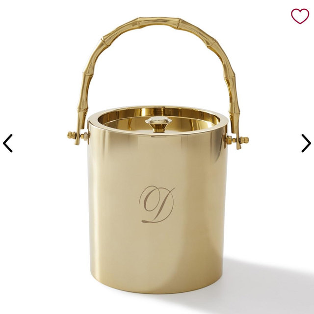 Gold Bamboo Ice Bucket