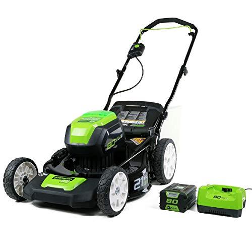 Greenworks PRO 21-Inch 80V Cordless Lawn Mower, 4Ah Battery and Charger Included 2501202