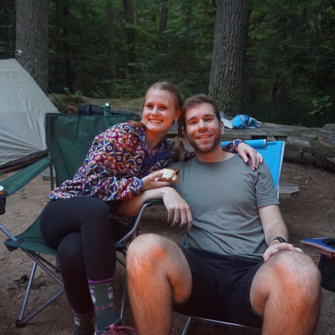 Another one of Juliet and Jon's favorite activities is camping and spending time outside with friends