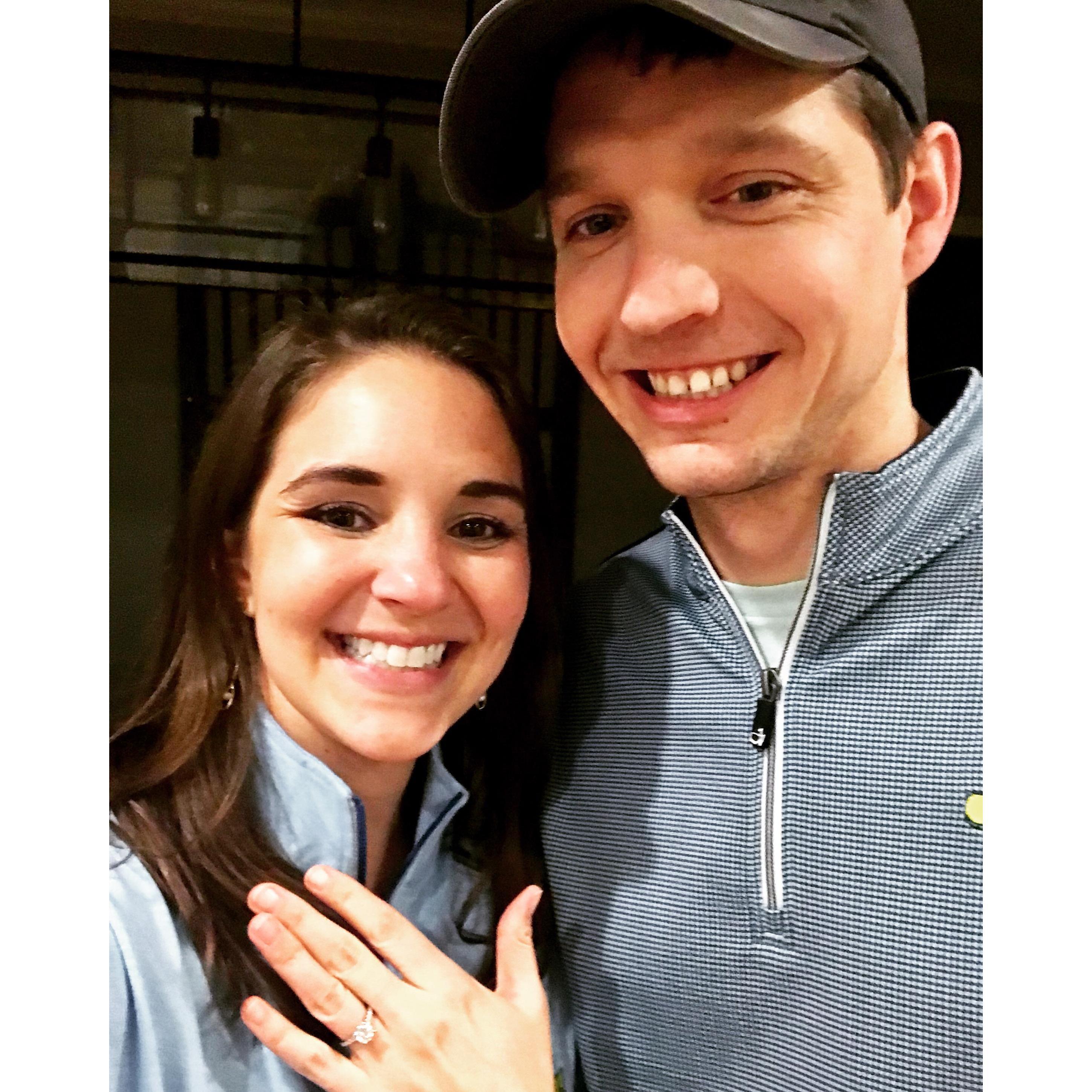 The night we got engaged!