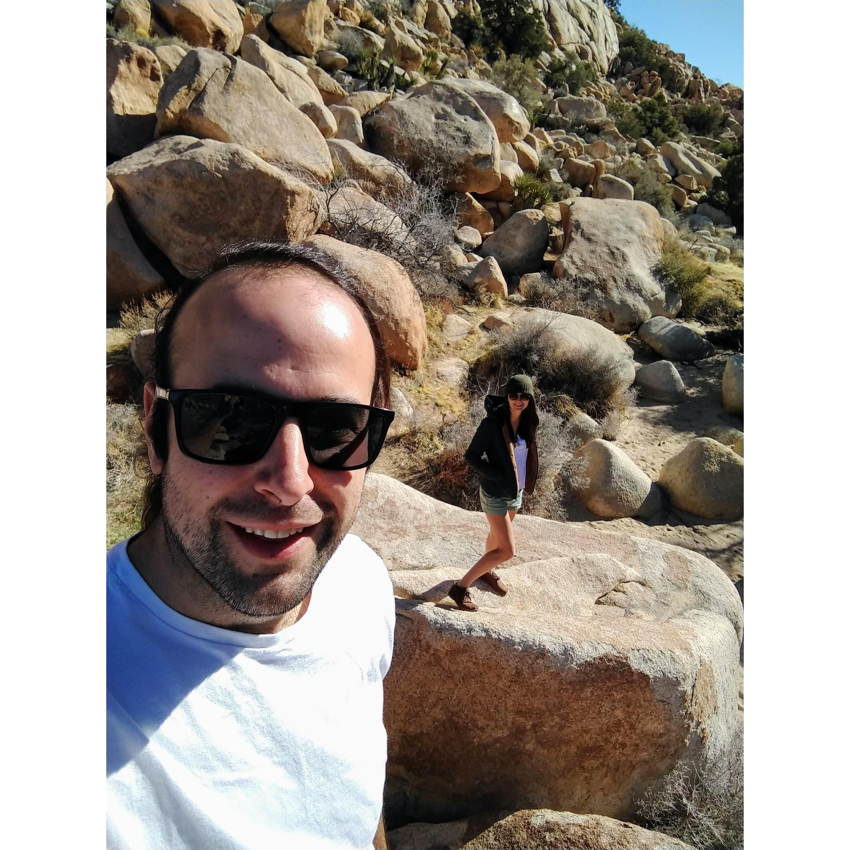 "Rock stars" Dan & Jacque visiting Joshua Tree, CA. Circa January 2020.