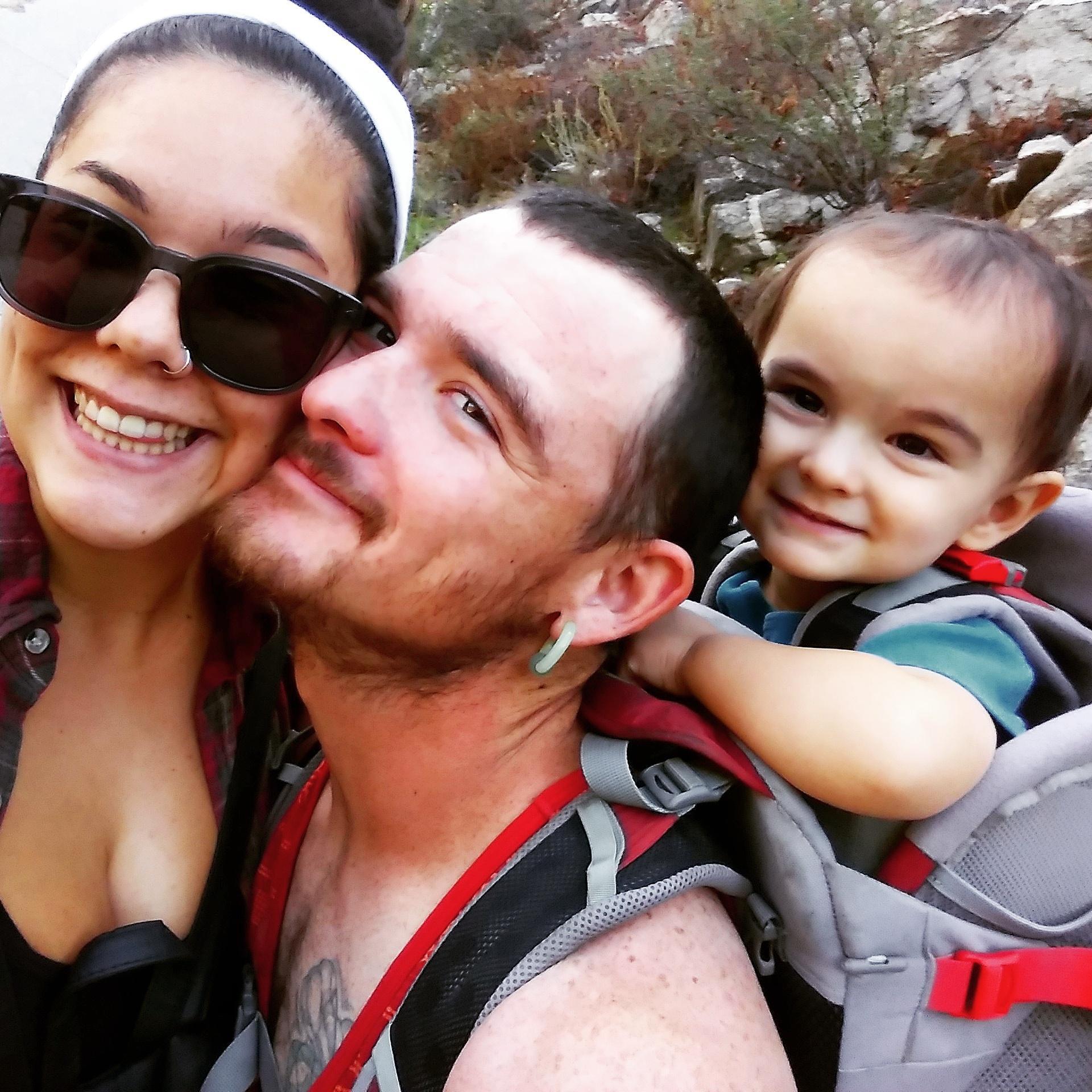 Orion's first Heart Rock hike, 2015.