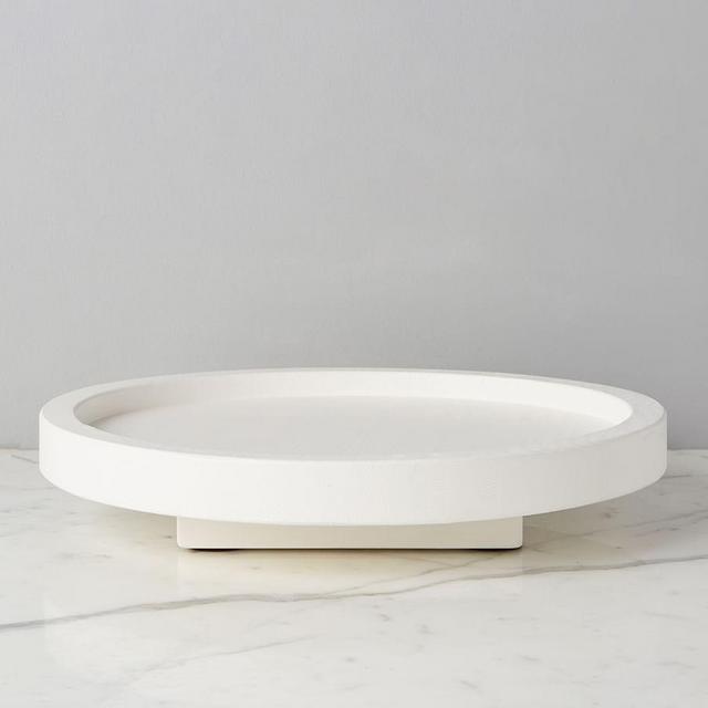 Handmade Reclaimed Pine Nesting Lazy Susan, Medium - White