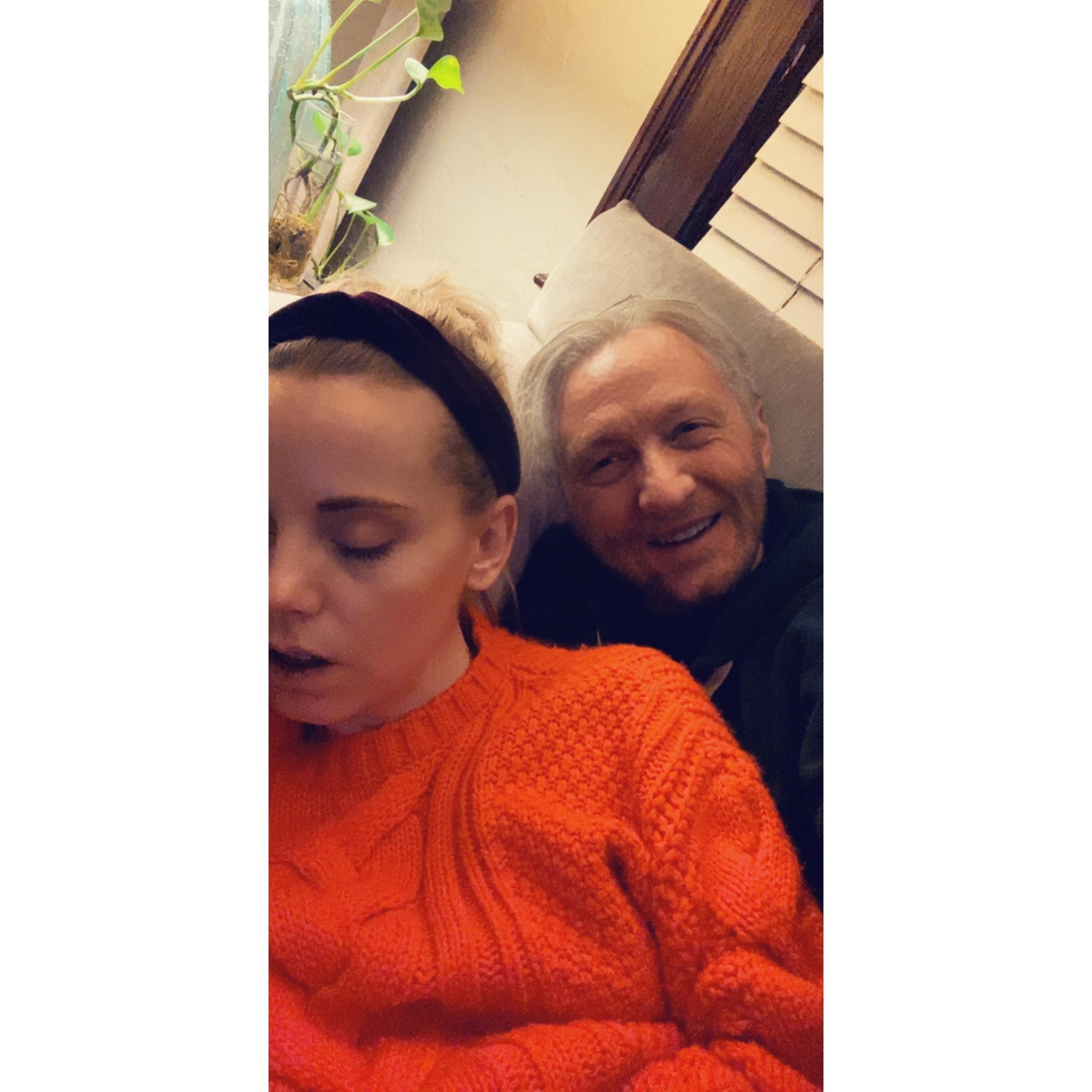 Note to self - do not fall asleep during a tv show or movie because Caleb will undoubtedly bust out the Old Man snapchat filter....