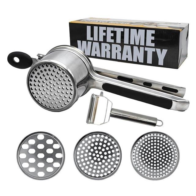 Keuken Potato Ricer - Potato Ricer Stainless Steel & Ricer for Mashed Potatoes Kitchen Tool - Potato Masher Stainless Steel - Masher Kitchen Tool