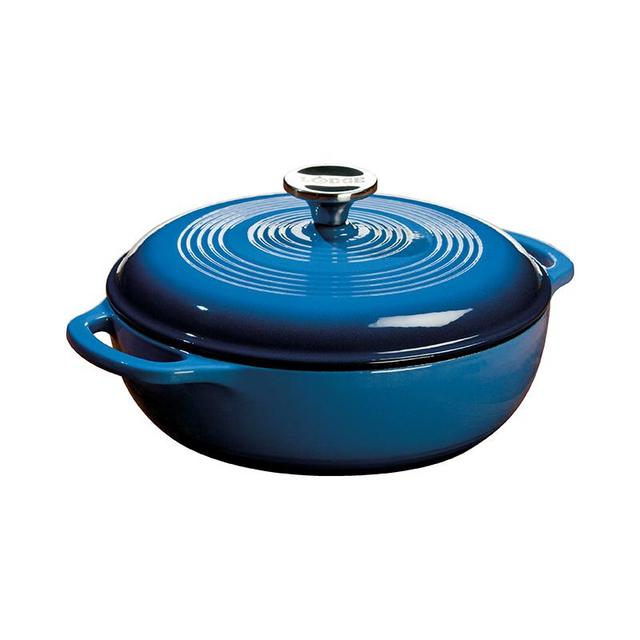 3 Quart Blue Enameled Cast Iron Dutch Oven