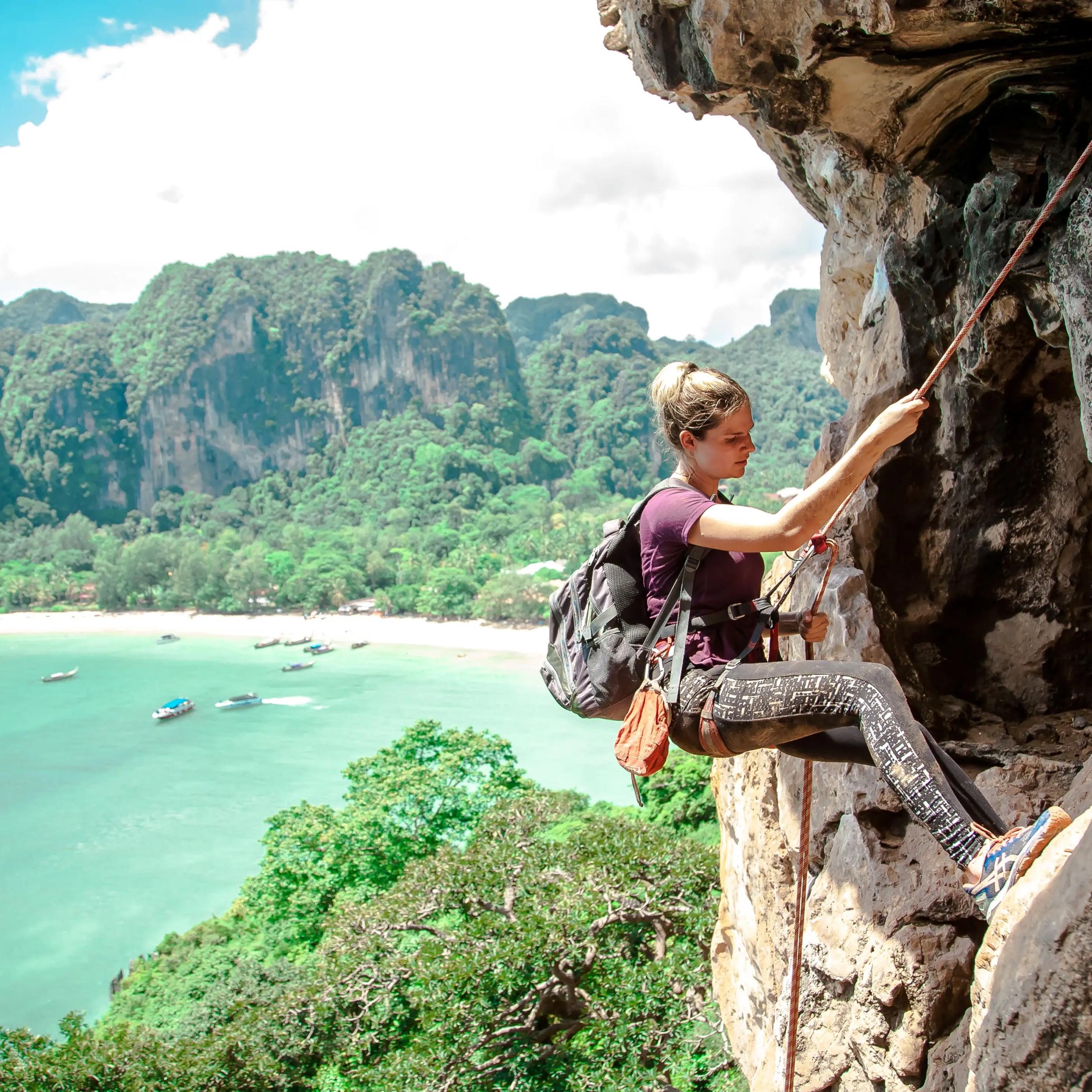 Rock Climbing at Phranang Beach