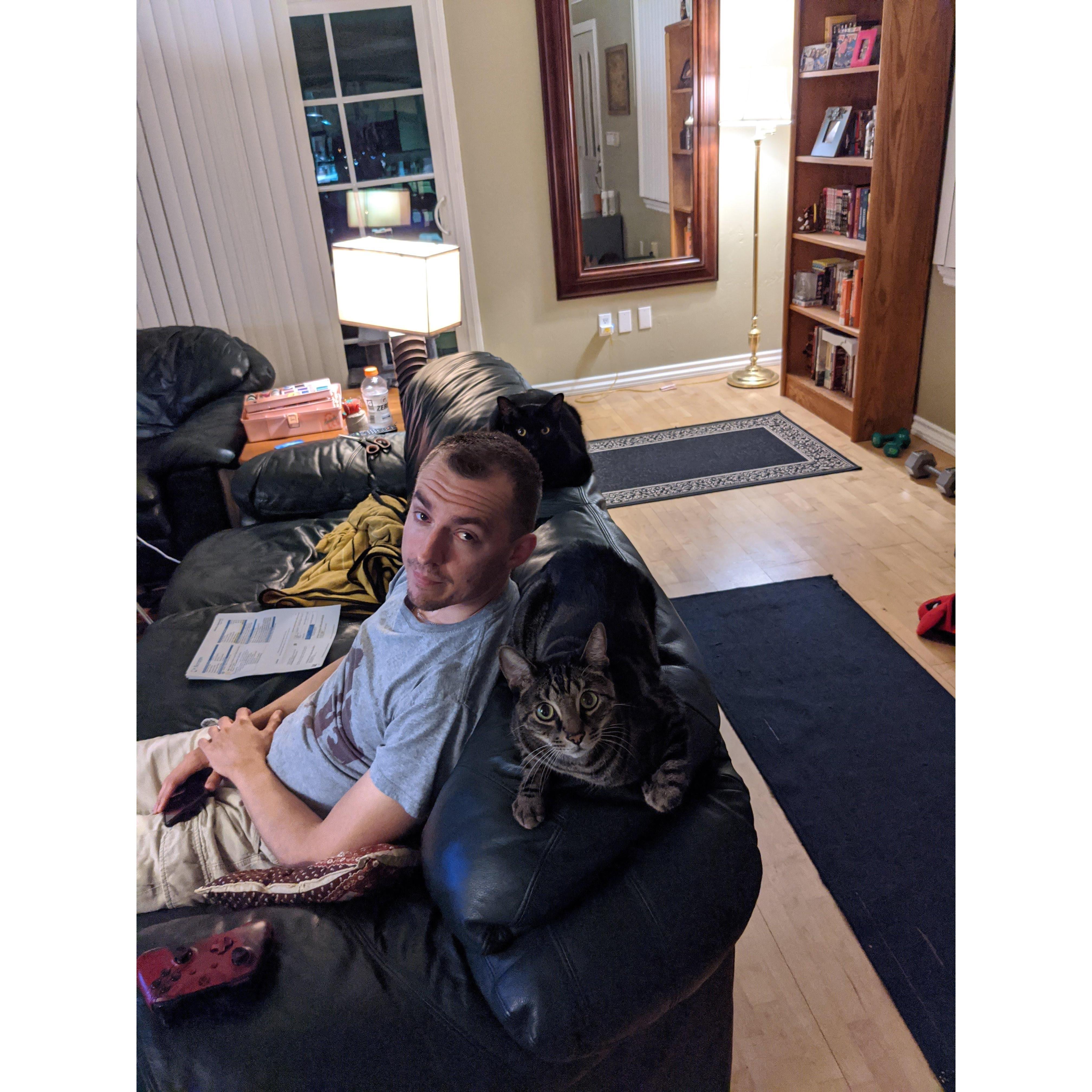 Chris, Hollow, and Dickle watch TV