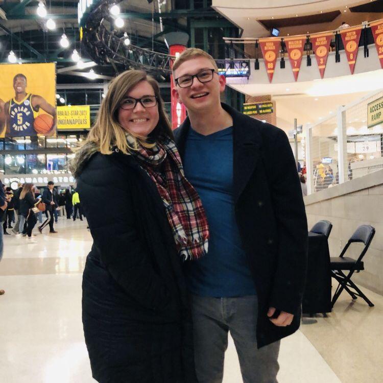 We went to a Pacer's game with some friends during one of Abby's trips to Indy while Brian was in medical school.