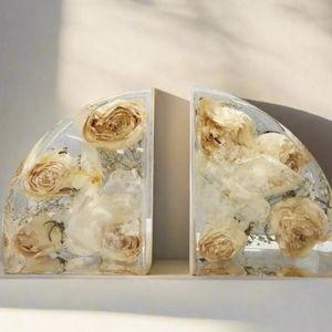 Wedding Bouquet Resin Bookends: Custom Floral Preservation