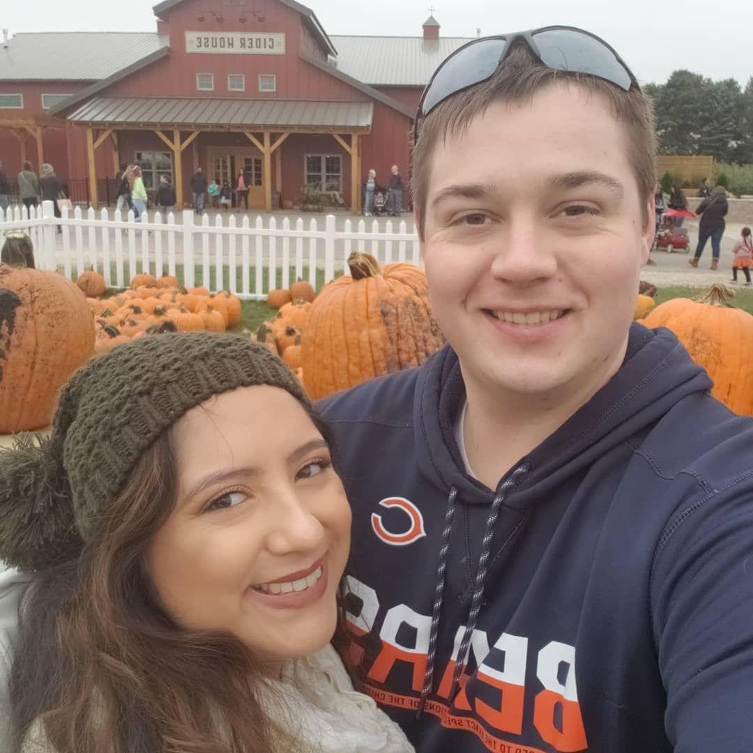 I don't like fall so he takes me apple picking to make it better.