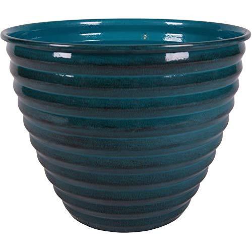 Robert Allen MPT01613 Avondale Classic Flower Pot, 10", Mountain Waves