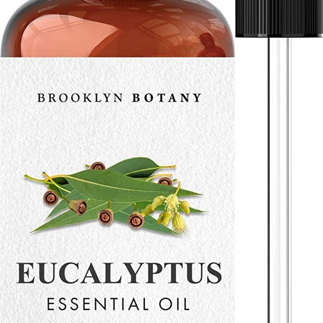 Brooklyn Botany Eucalyptus Essential Oil – 100% Pure and Natural – Therapeutic Grade Essential Oil with Glass Dropper - Eucalyptus Oil for Aromatherapy and Diffuser - 4 OZ