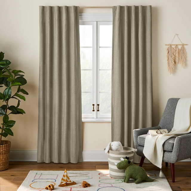 84" Blackout Chambray Cotton Panel Green - Pillowfort™