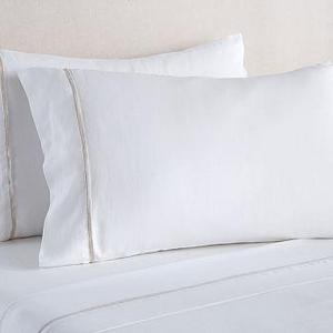 Belgian Flax Linen Contrast Flange - Extra Pillowcases, Set of 2