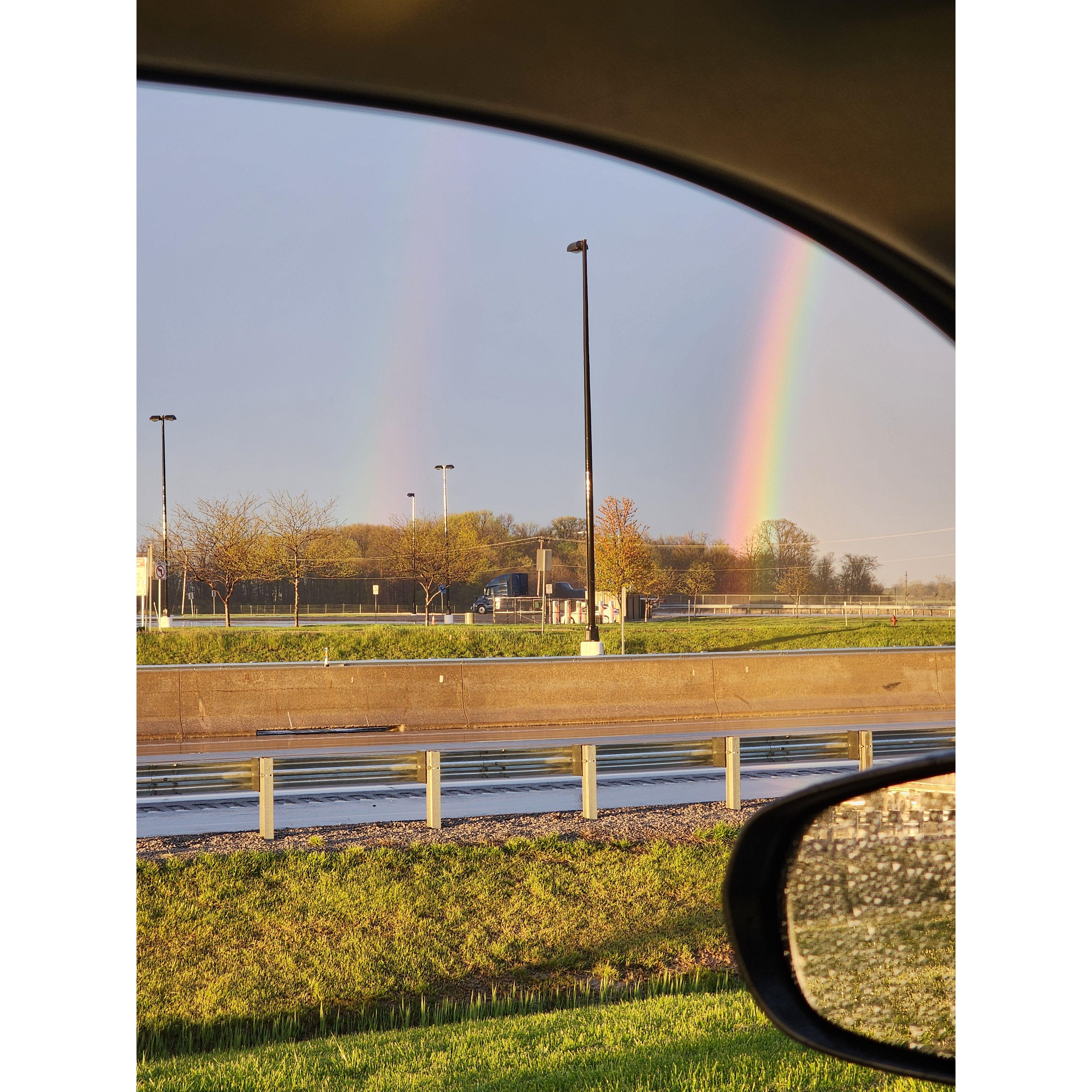 Double Rainbow leaving Chicago
