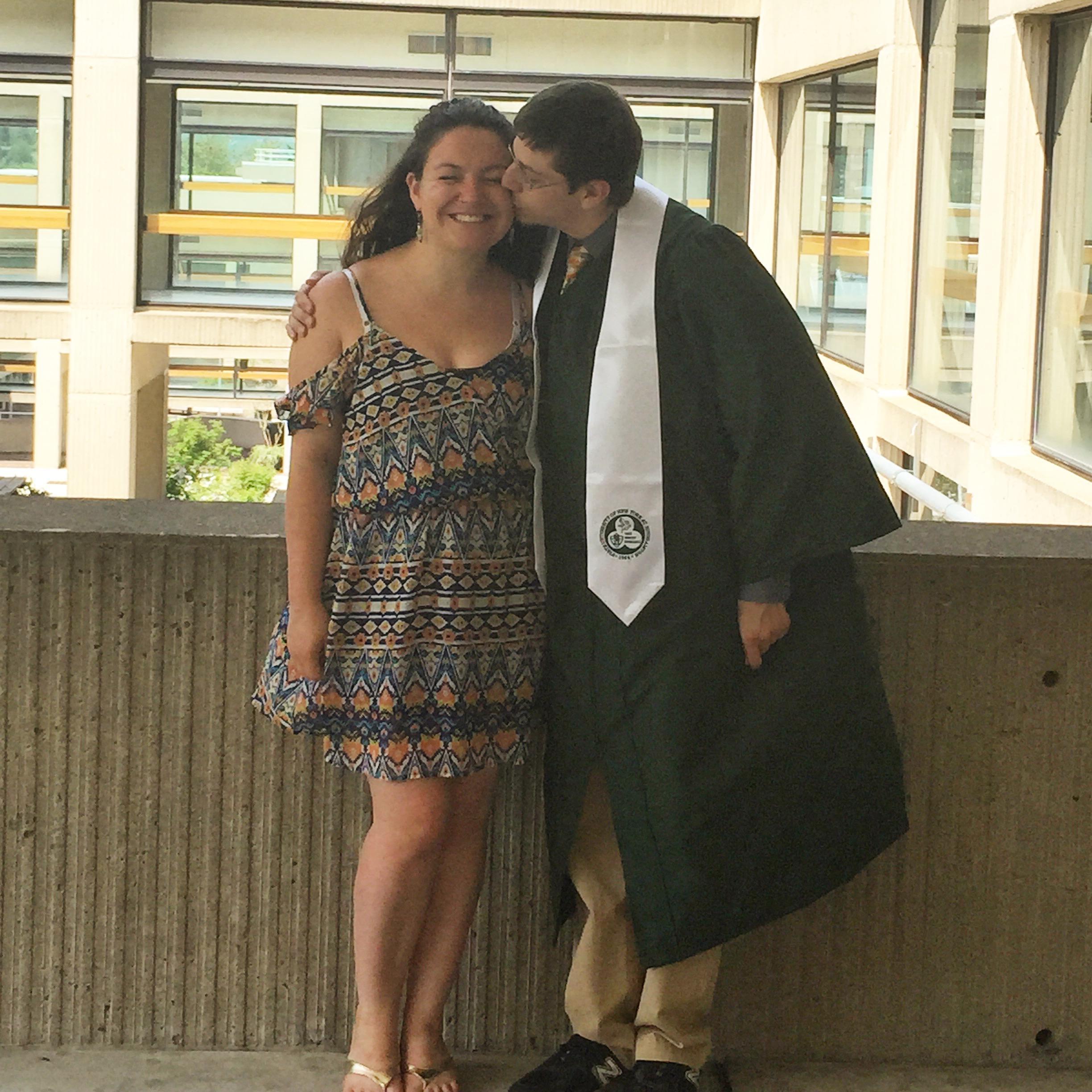 George graduating with his Bachelors in Psychology