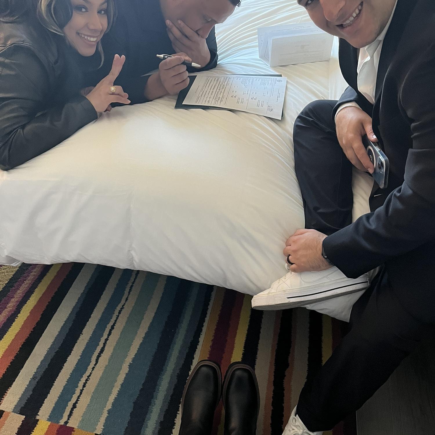 signing our marriage license!!