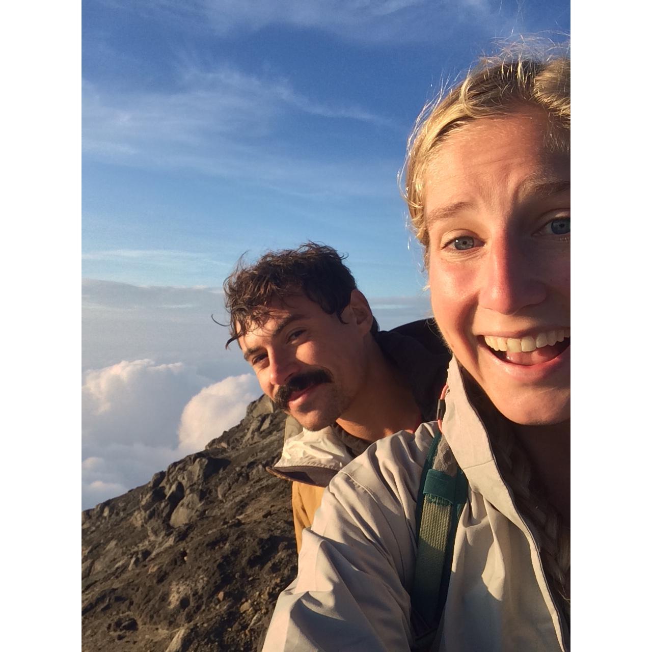 On the rim of Mt. Merapi, active volcano in Java, Indonesia