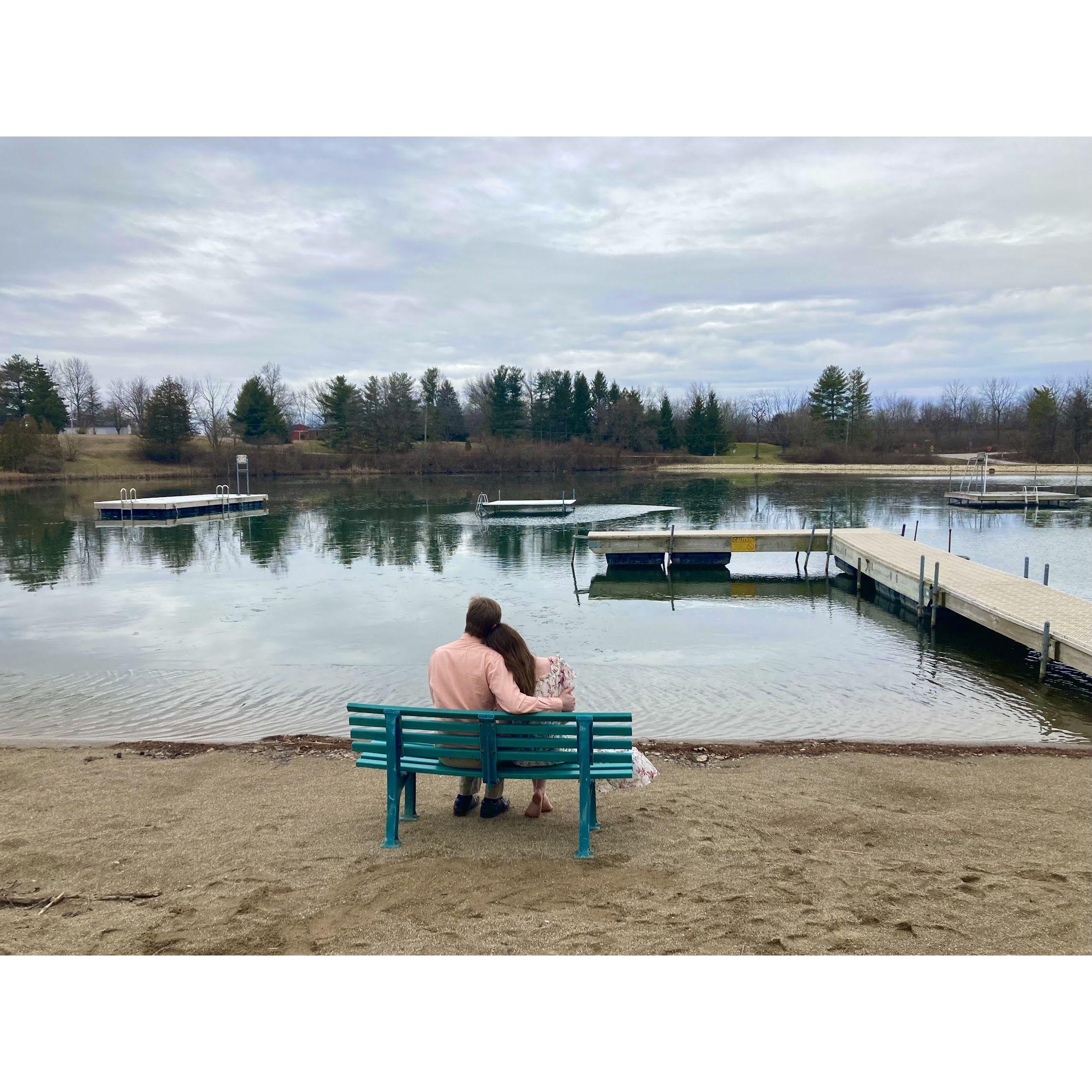 By the lake, where we've had so many special evenings and quiet conversations over the past few years