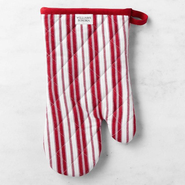 Williams Sonoma Heritage Stripe Oven Mitt, Claret