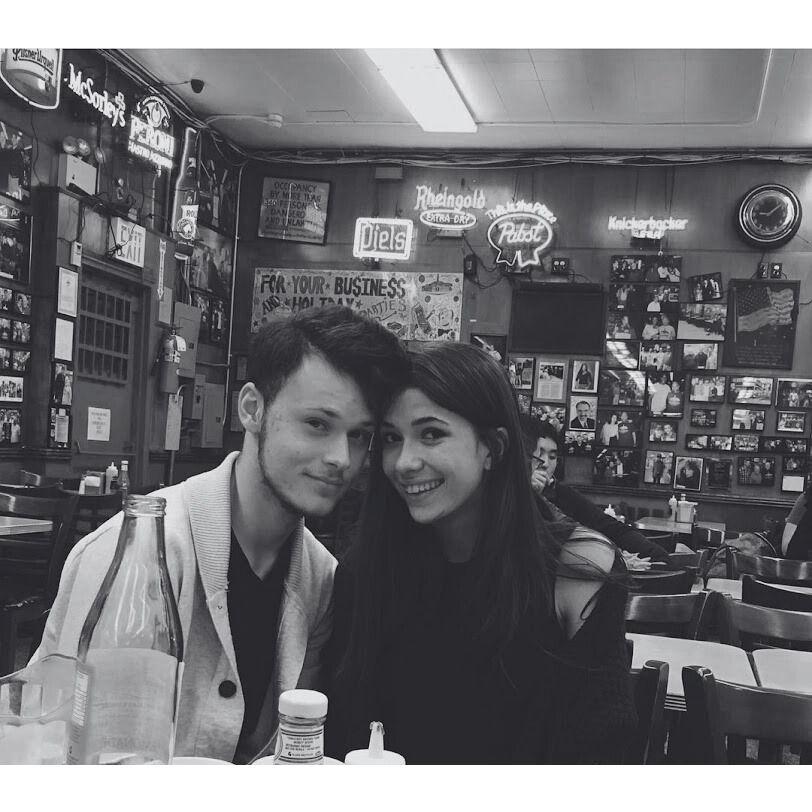 Celebrating Matt and Mr. Bob's birthdays at Katz Deli, NYC