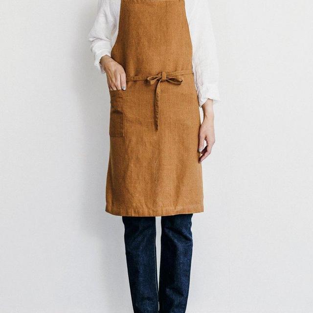 Daily Linen Apron | Ochre