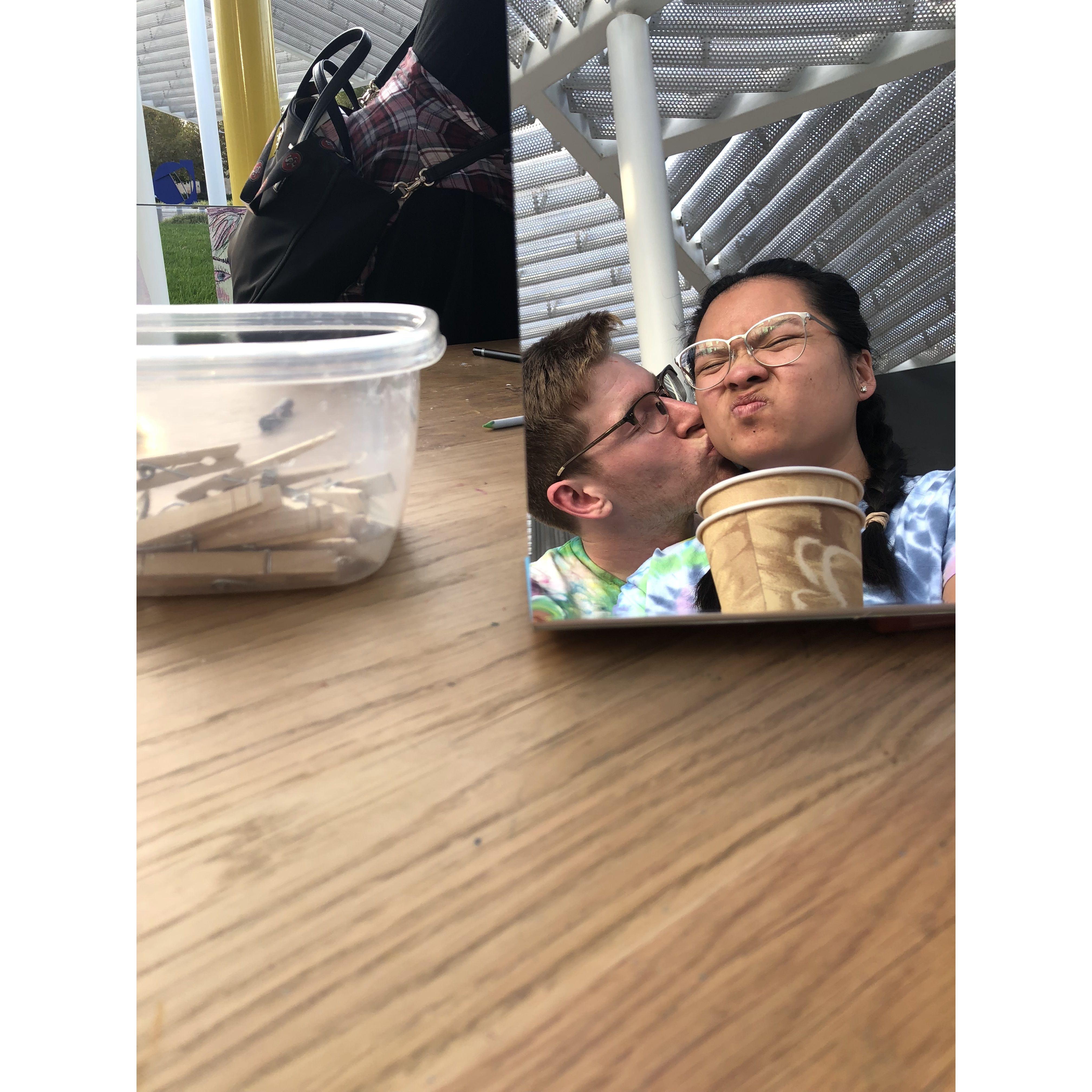 The Manetti Shrem Art Museum at UC Davis was putting on an interactive art show, and Jordan and I took a moment to take part.