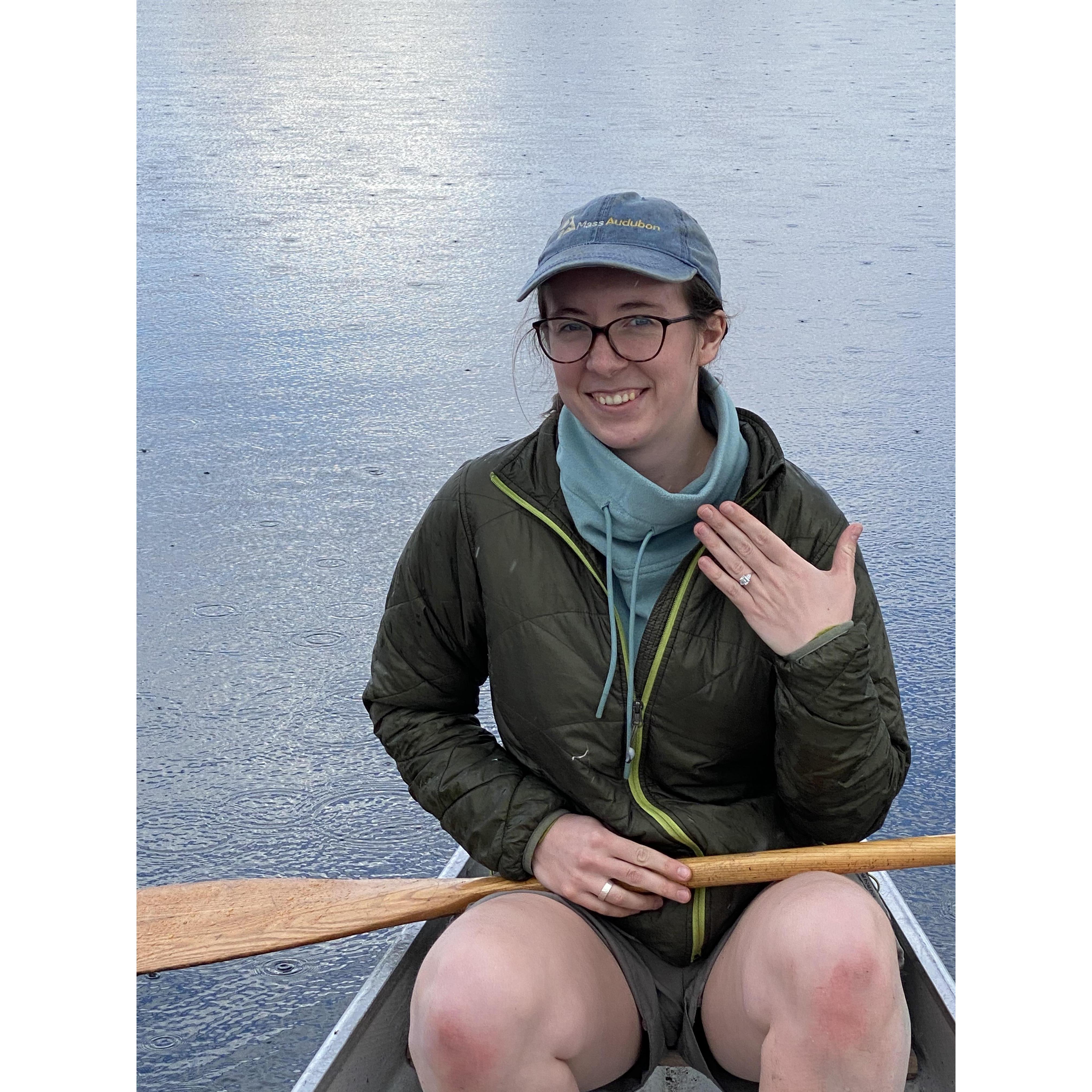 Who else would get engaged in a canoe!?