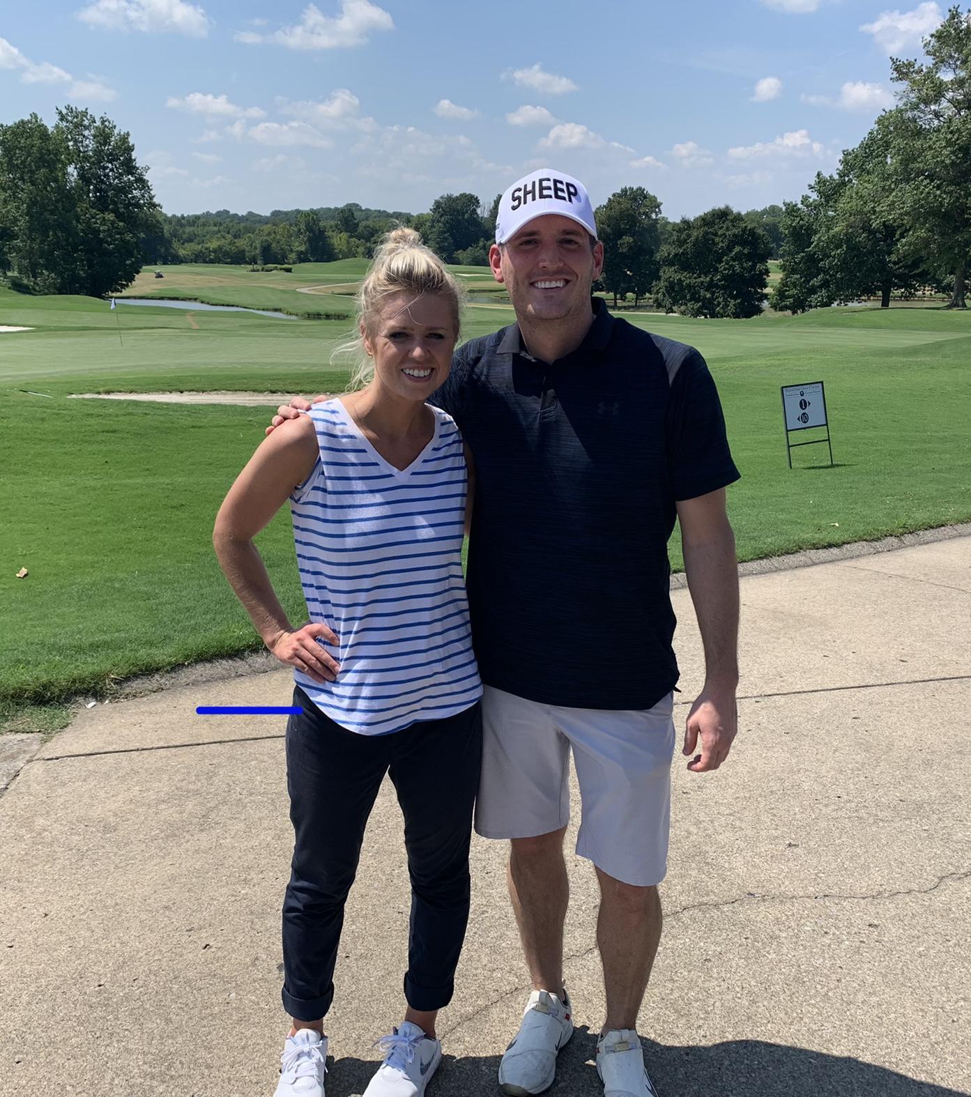 18 holes just a few hours before getting engaged!