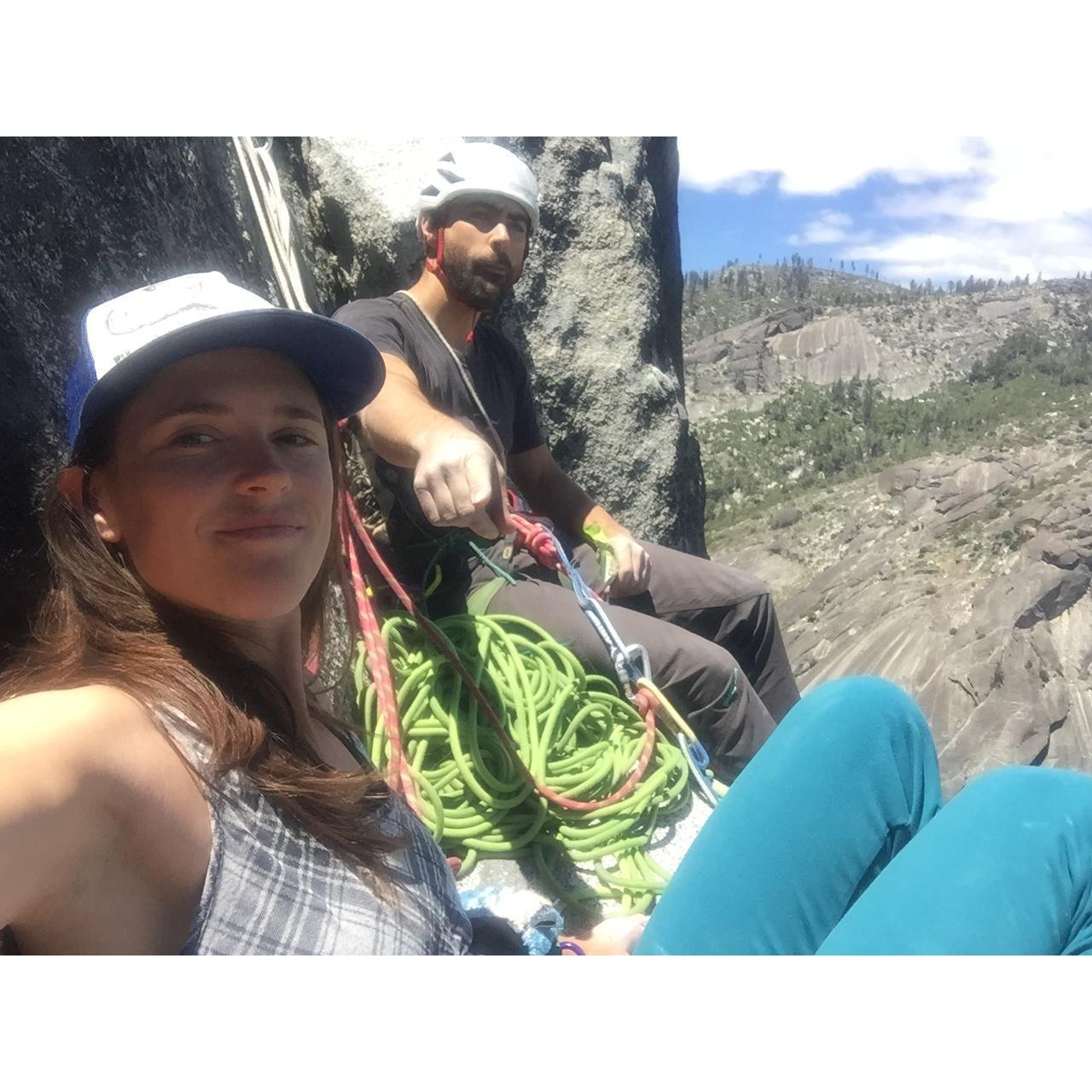 climbing at Calaveras dome.