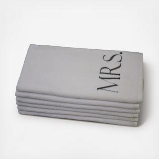 Monogram Hand Towel, Set of 6