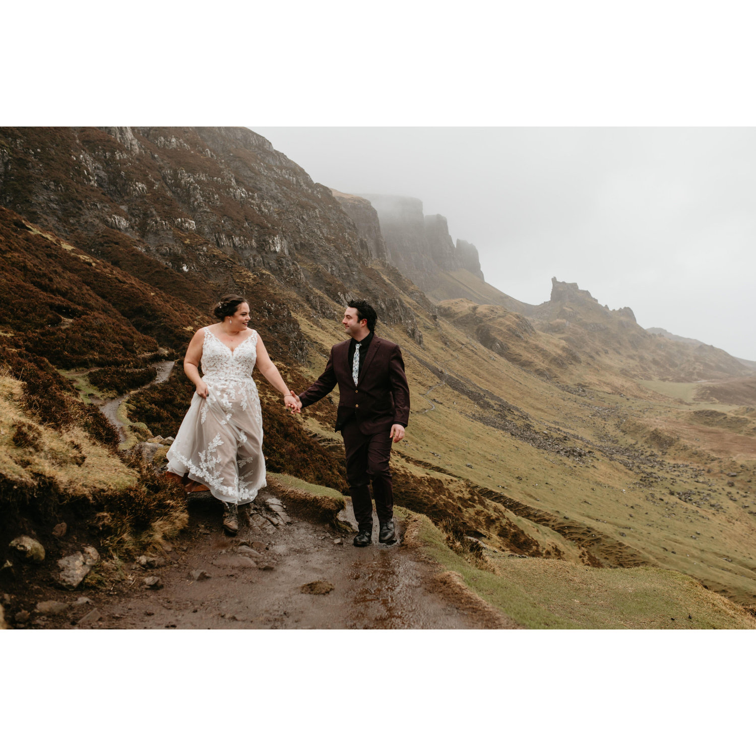 While we certainly had a lot of mist and some rain, the skies opened up and the wind started gusting as soon as we got here!