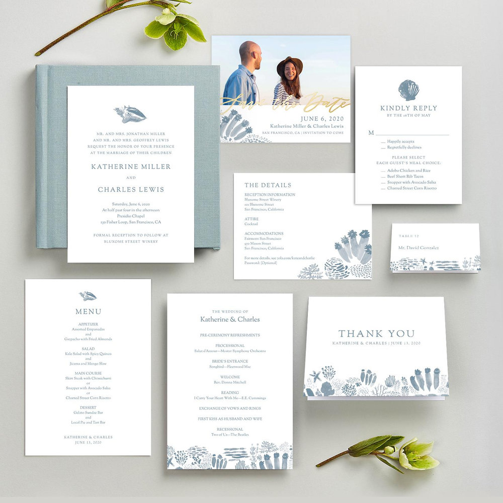 Wrightsville Stamp | Blue | Zola Save The Dates