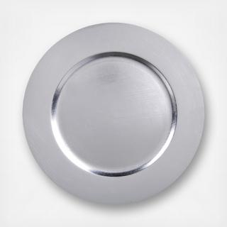 Melamine Silver Leaf Charger, Set of 12