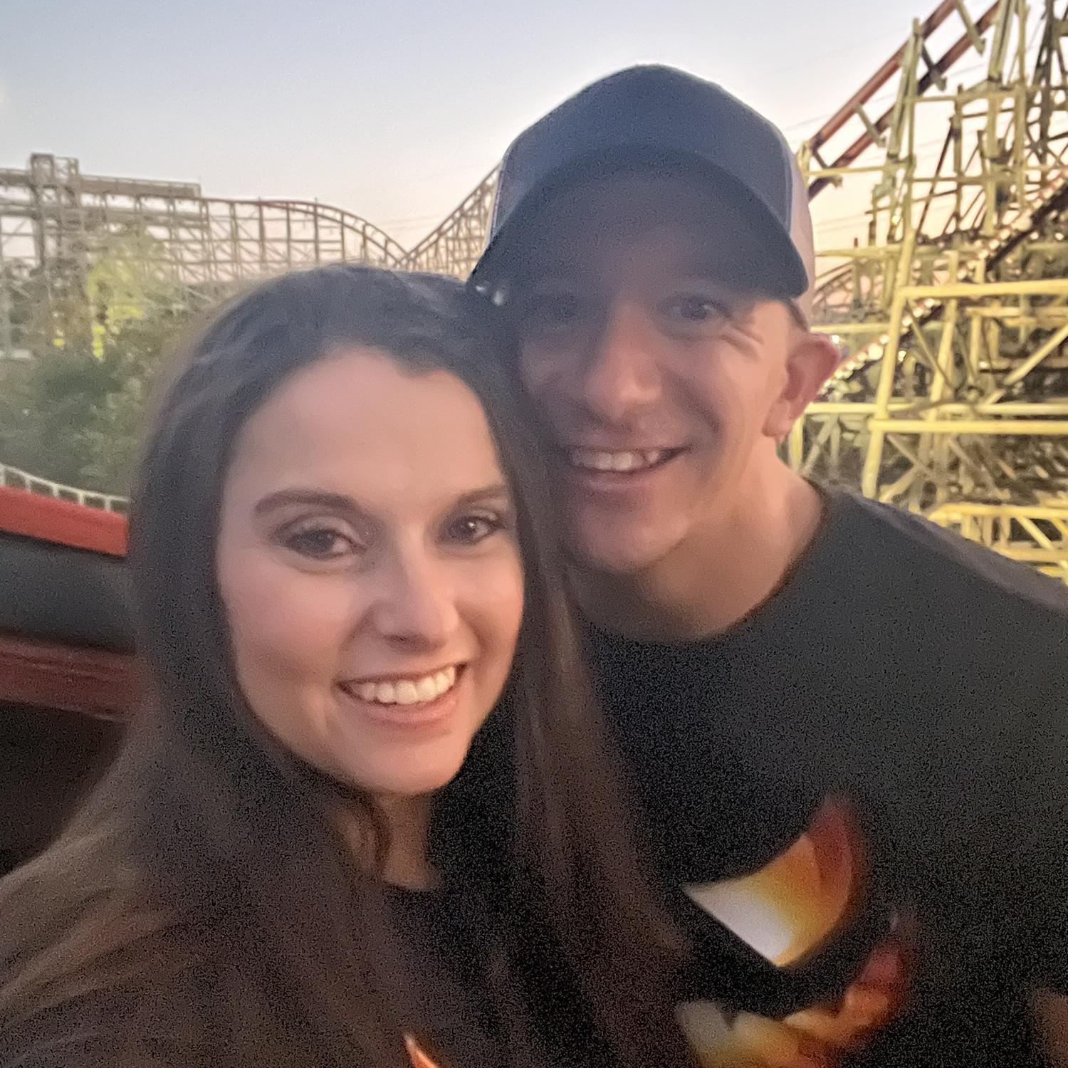 After riding the Texas Giant!